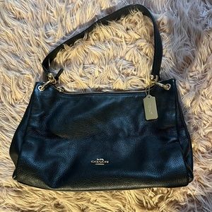 Black and Gold Coach Shoulder Bag